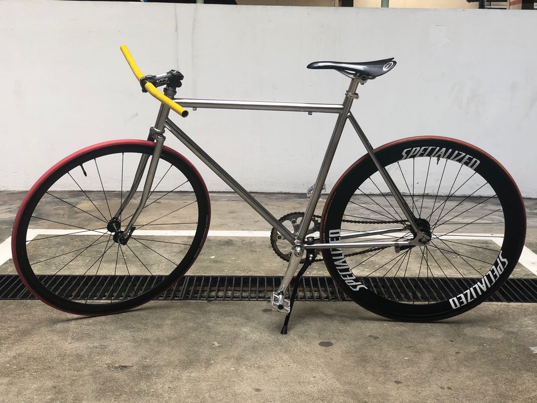 Chrome fixie straight handlebar Sports Equipment Bicycles