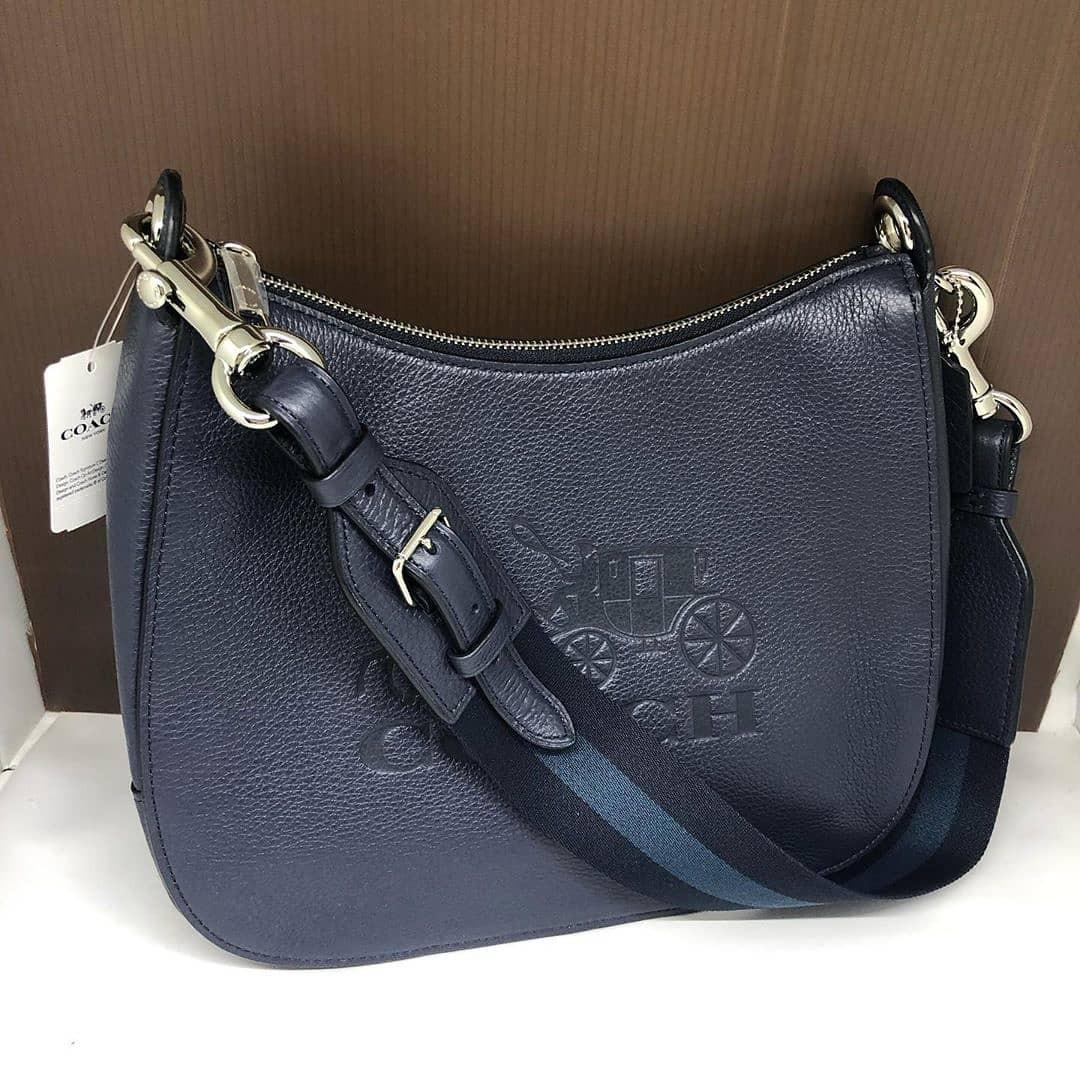 Coach Jess Hobo Sz 29x22x10 Midnight Prada Vitello Look