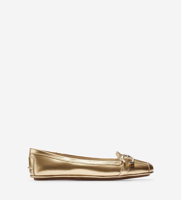 Cole Haan Demi Driver II Gold Naplack Women s Fashion Footwear Loafers on Carousell