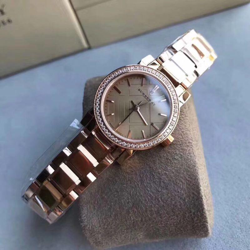 burberry rose gold ladies watch