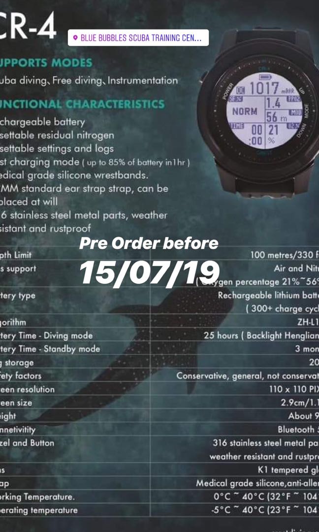 Dive Computer Crest Cr4 Sports Other On Carousell