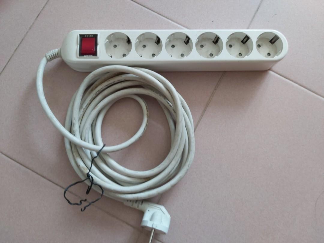 Extension Cord for european/ korean, Furniture & Home Living, Home