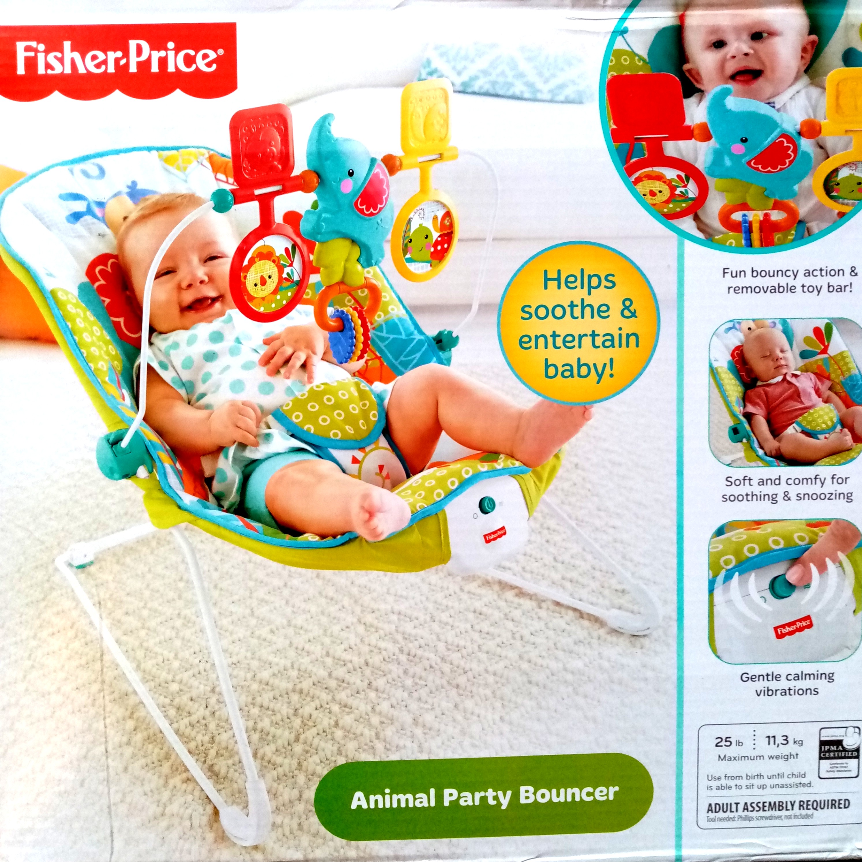 Fisher price animal best sale party bouncer instructions