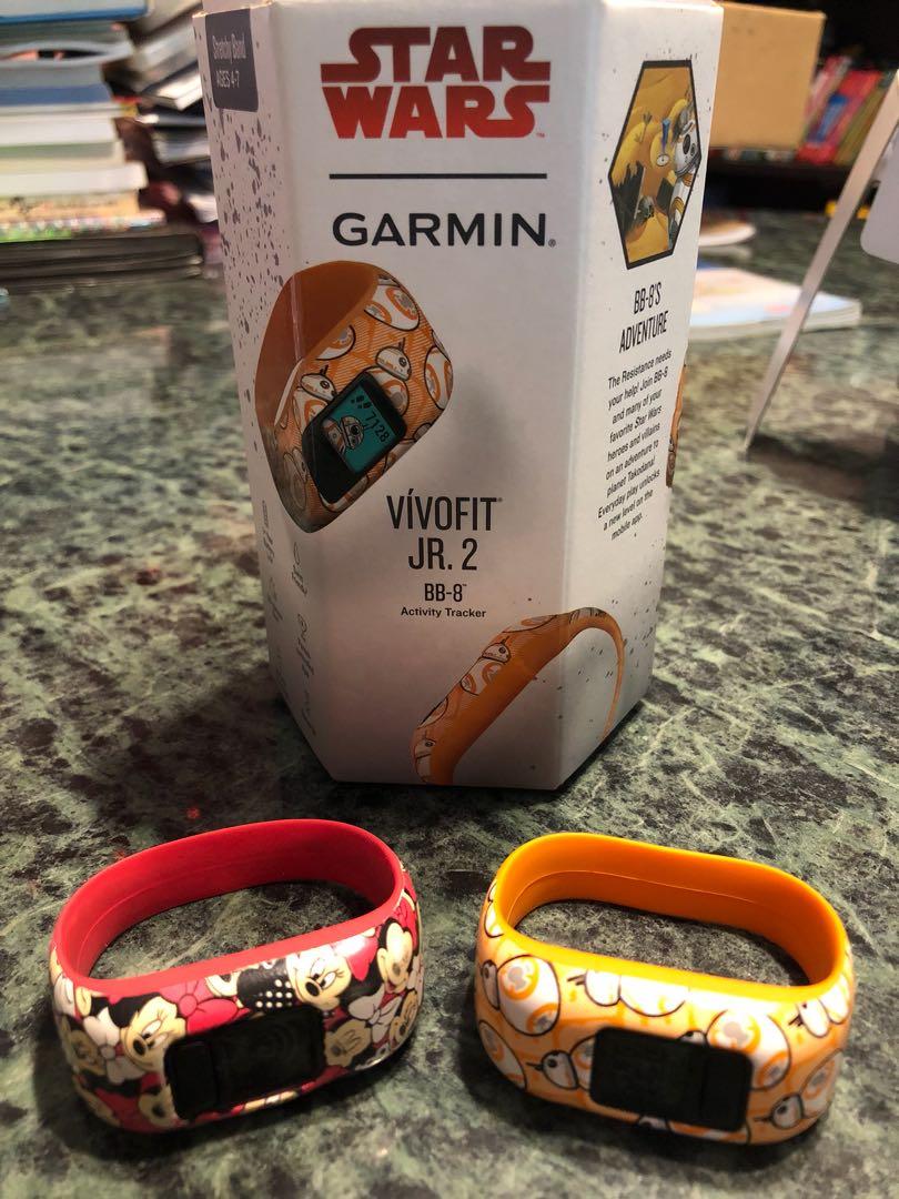 Garmin Vivofit Jr Starwars and Minnie Mouse