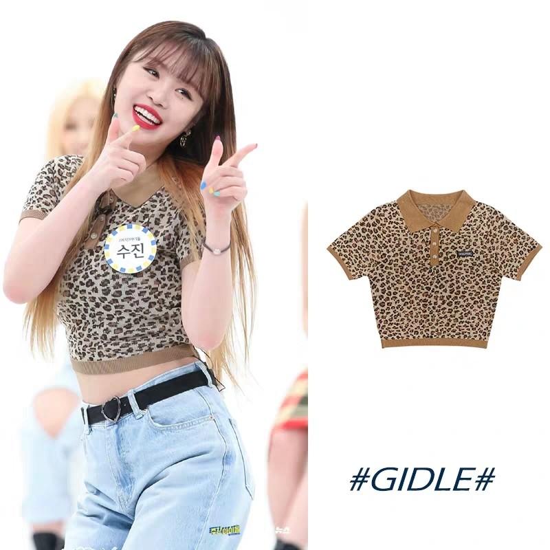 G Idle Soojin Weekly Idol Leopard Short Sleeve T Shirt Same Style Women S Fashion Clothes Tops On Carousell Check out our g idle selection for the very best in unique or custom, handmade pieces from our prints shops. carousell