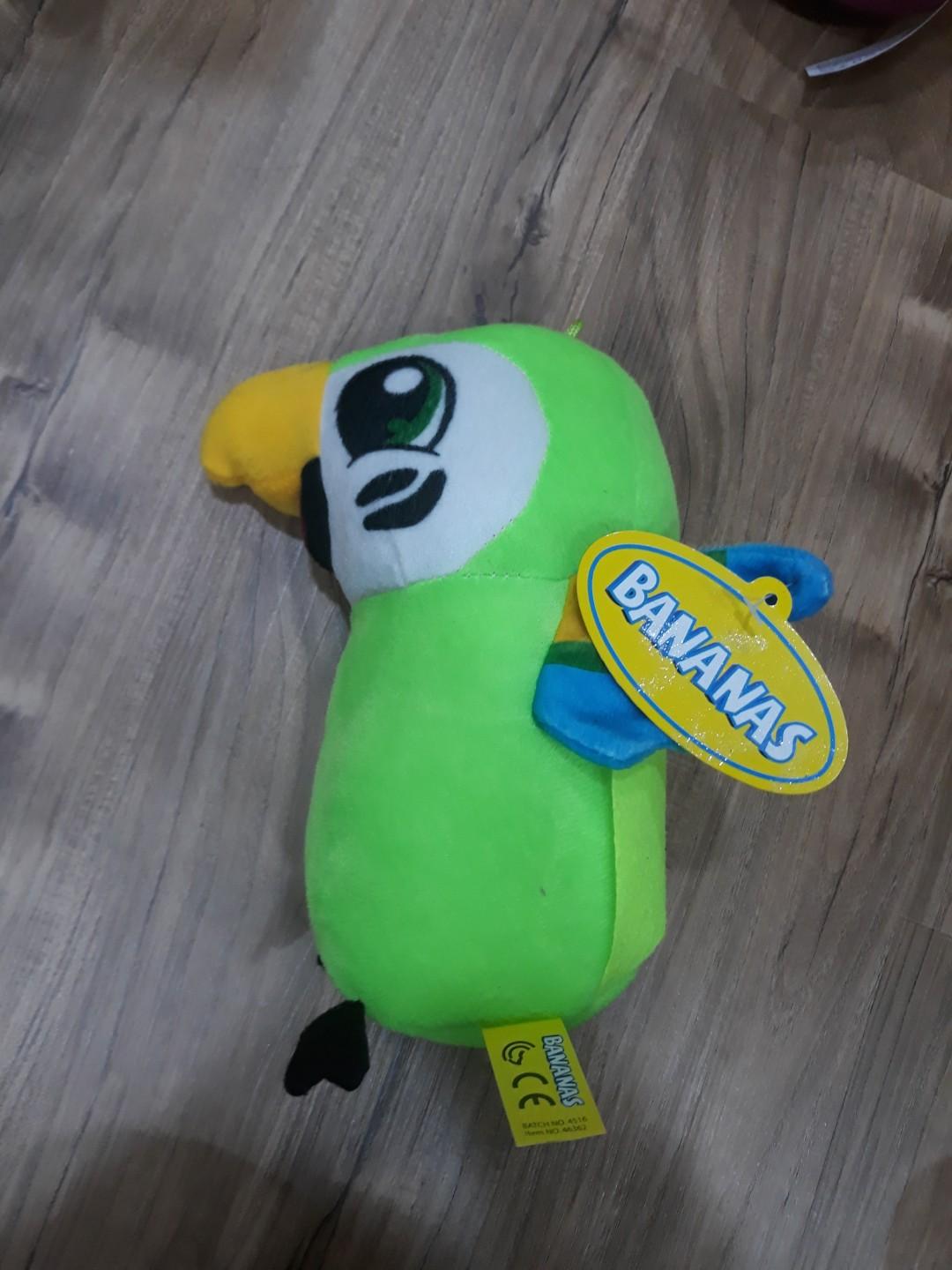 green parrot stuffed animal