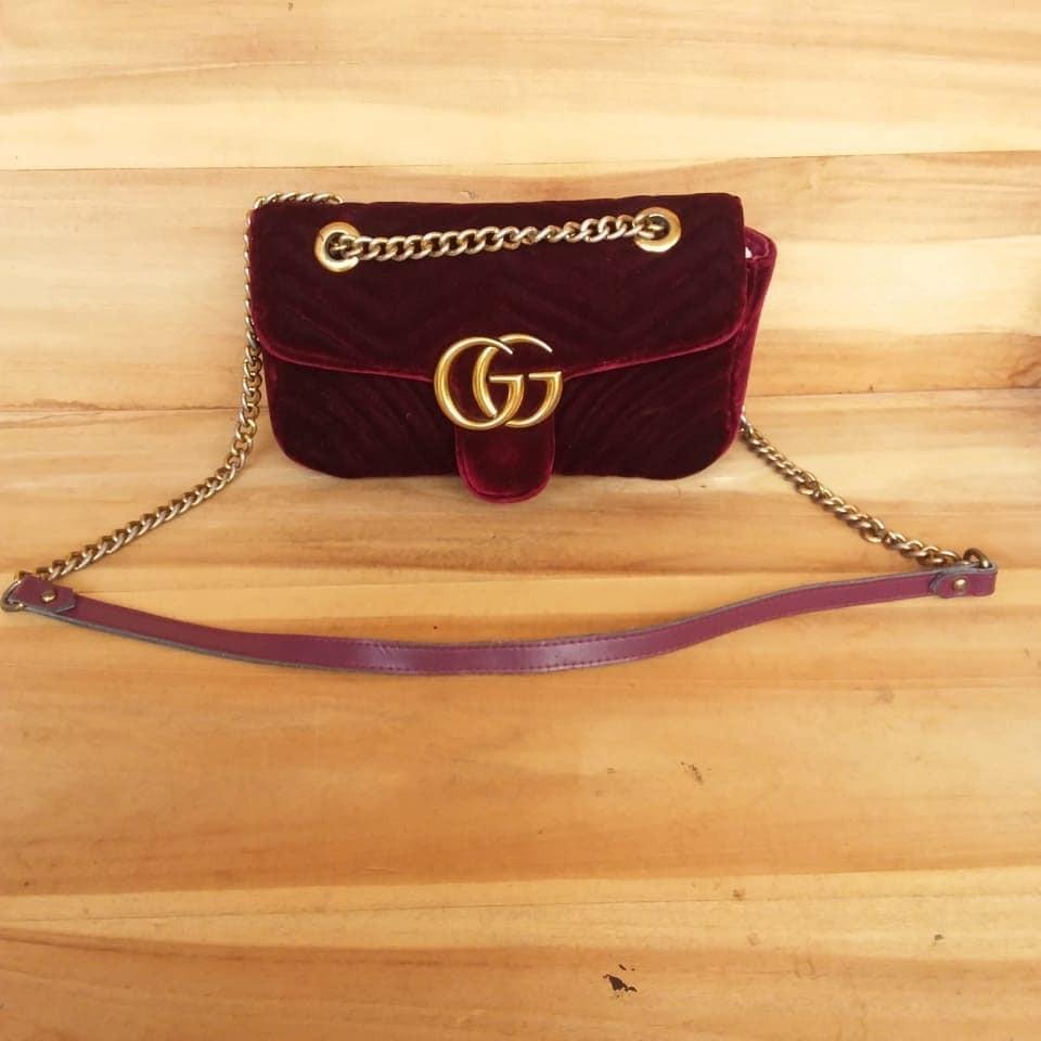 gucci velvet sling bag
