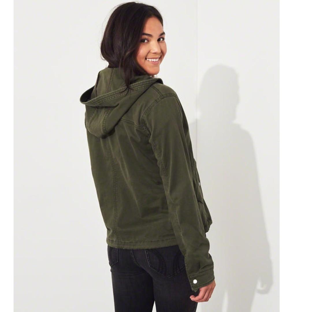 Hollister twill shirt jacket online