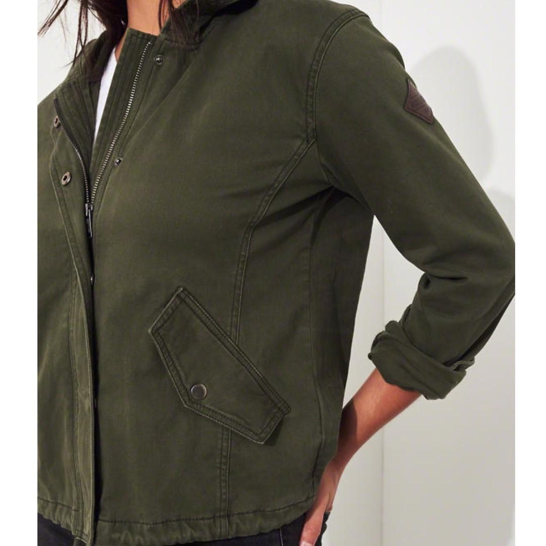 Hollister twill shirt jacket online