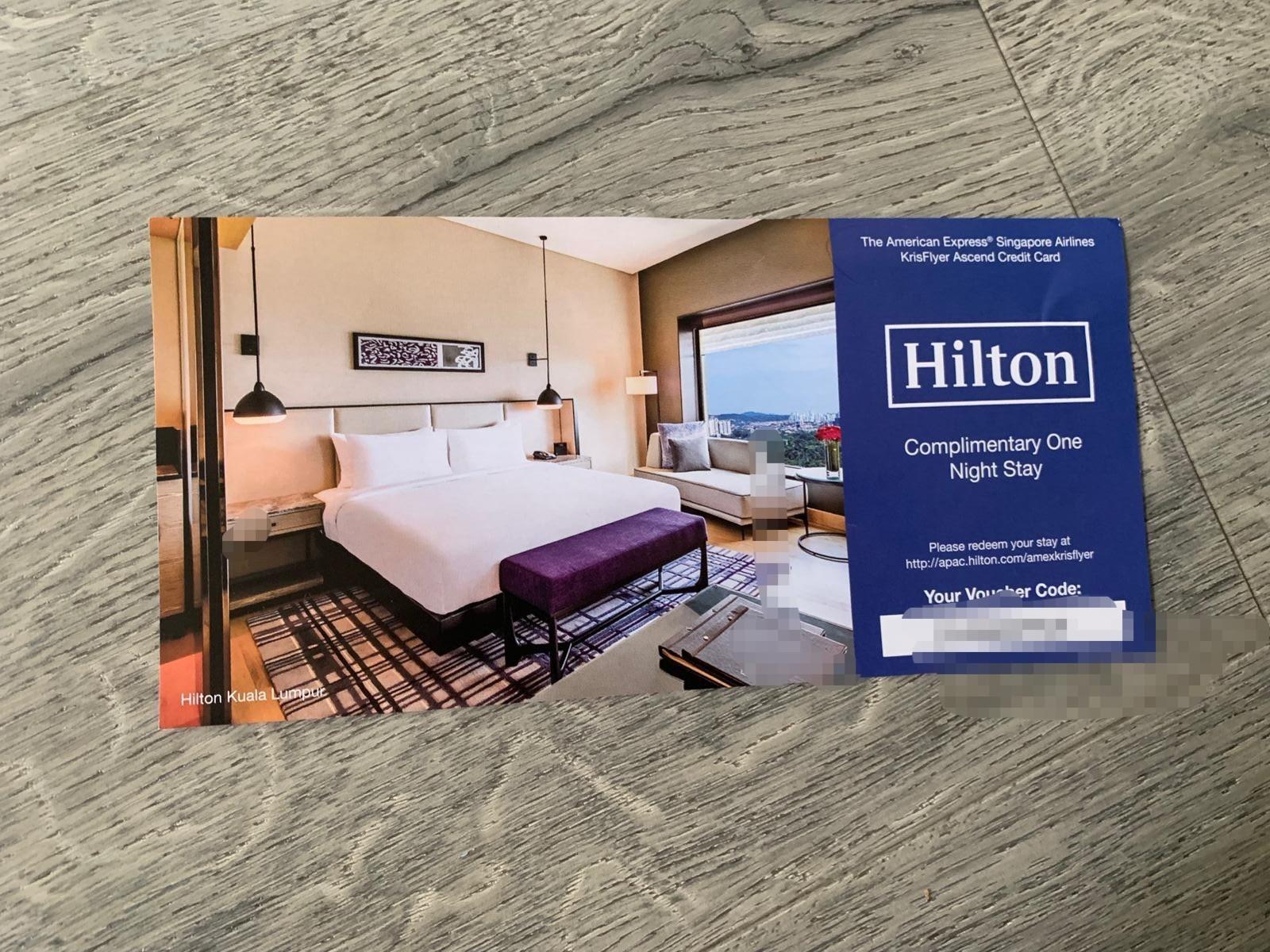 Hotel Voucher Hilton Garden Inn Hotel Serangoon To Be Used With Kris Flyer Ascend Credit Card Entertainment Gift Cards Vouchers On Carousell