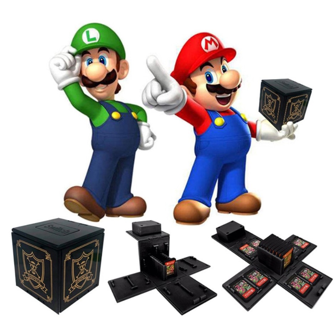 mario cube switch game holder