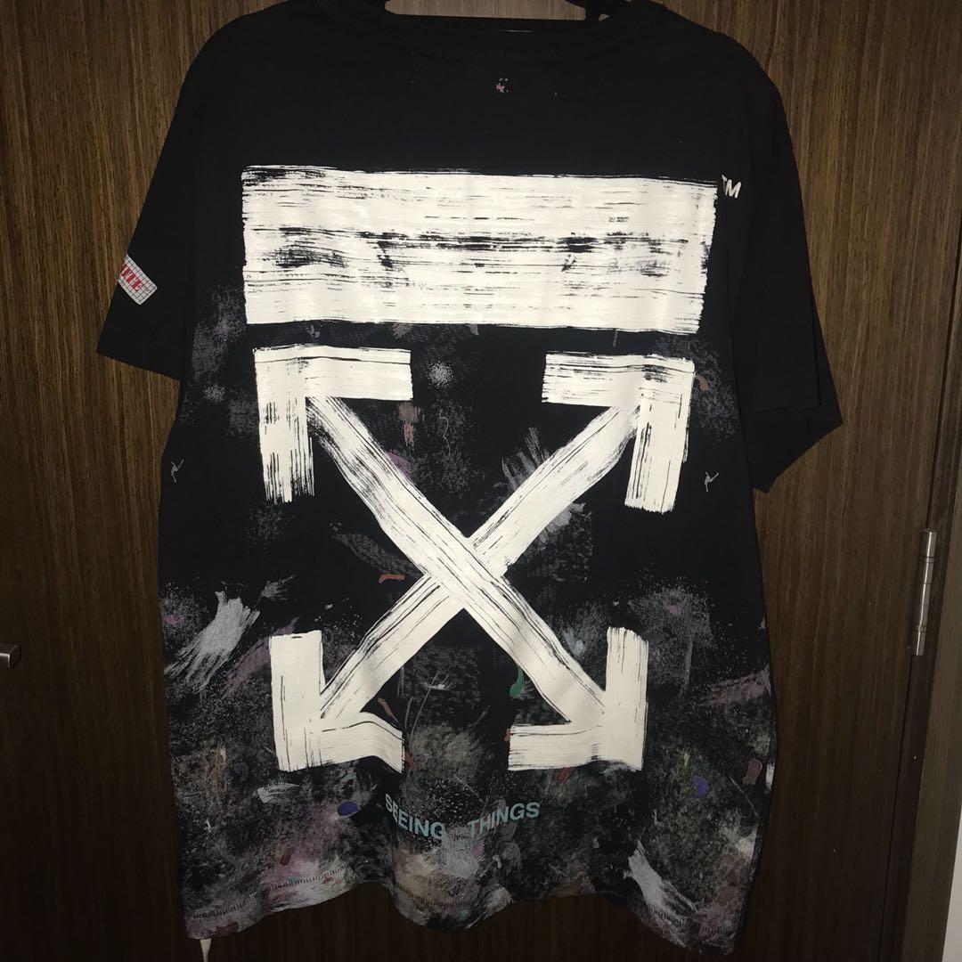 Instock Used Off White 17fw Brushed Galaxy Tee Men S Fashion