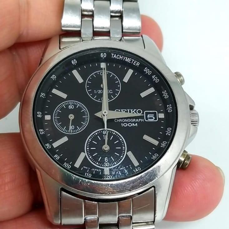 Harga jam seiko sales chronograph 100m original