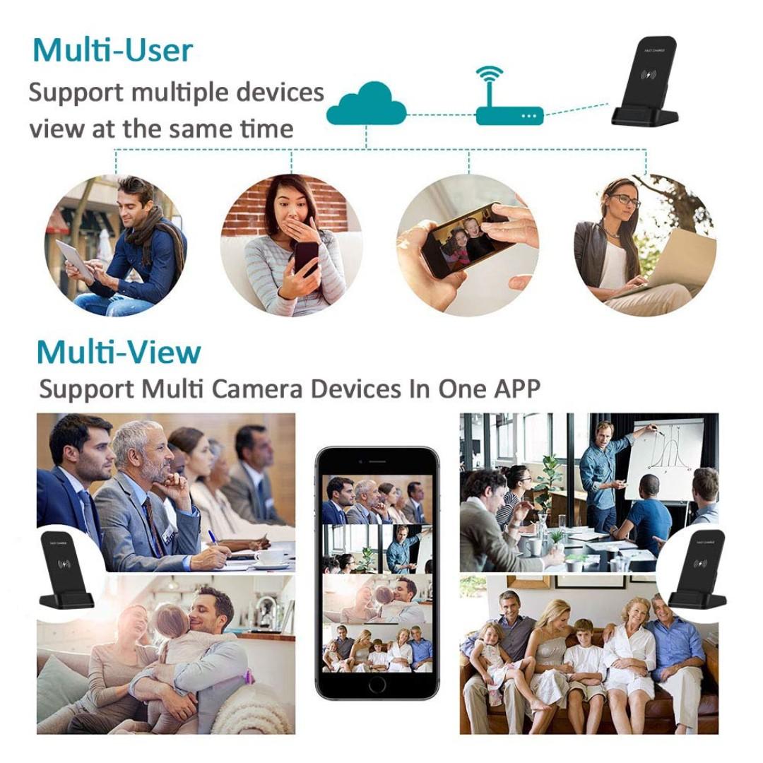 K274 Spy Camera WiFi Hidden Camera with Wireless Phone Charger