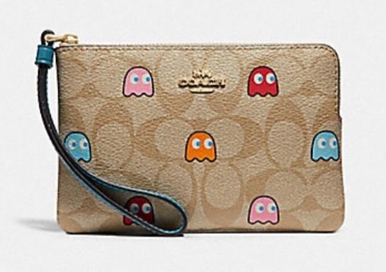 coach pac man wristlet