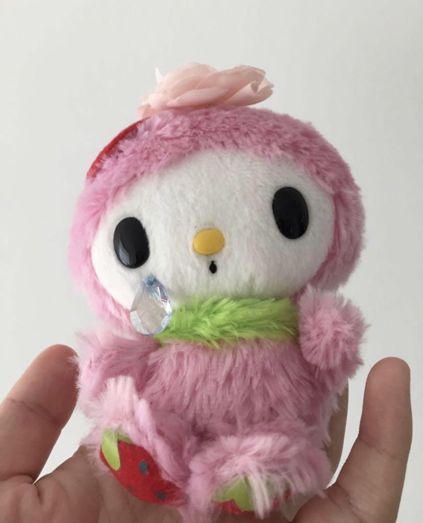 cat with strawberry hat plush