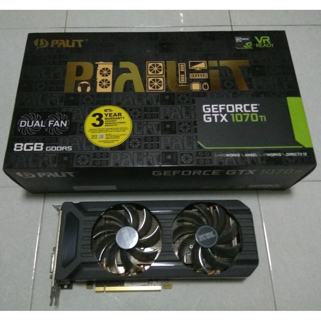 マイニング使用歴なし！】Palit Geforce GTX 1070Ti 8GB Dual【注意点 ...