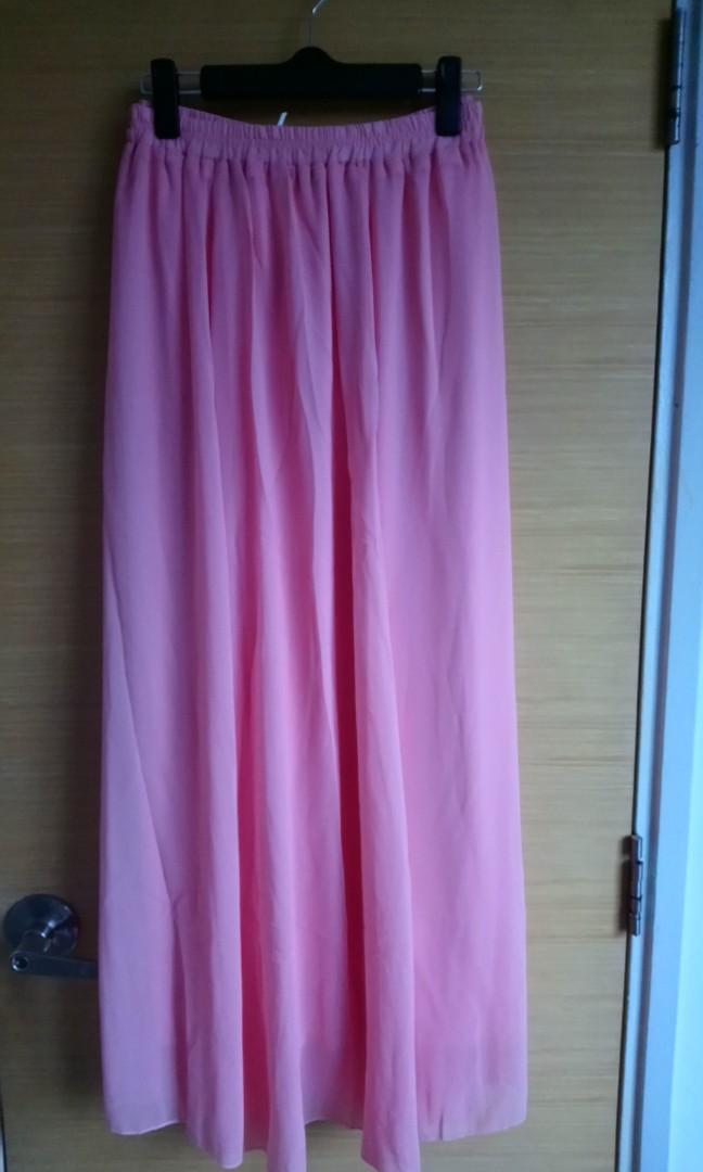 Plus size pink maxi skirt clearance