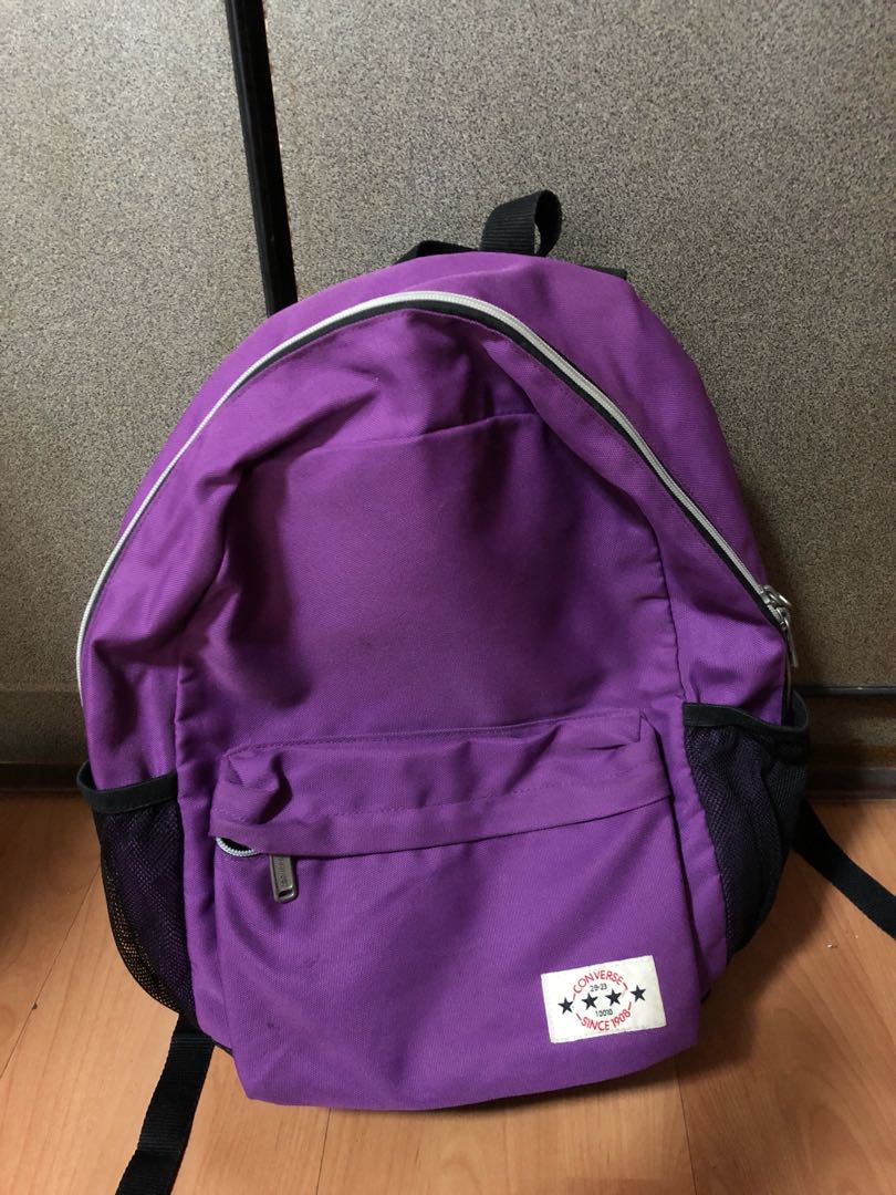 purple converse backpack