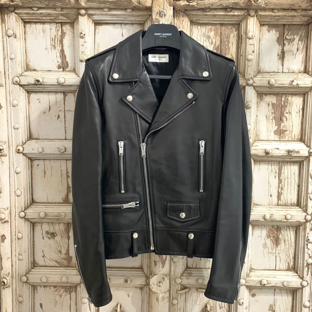 Saint laurent clearance biker leather jacket