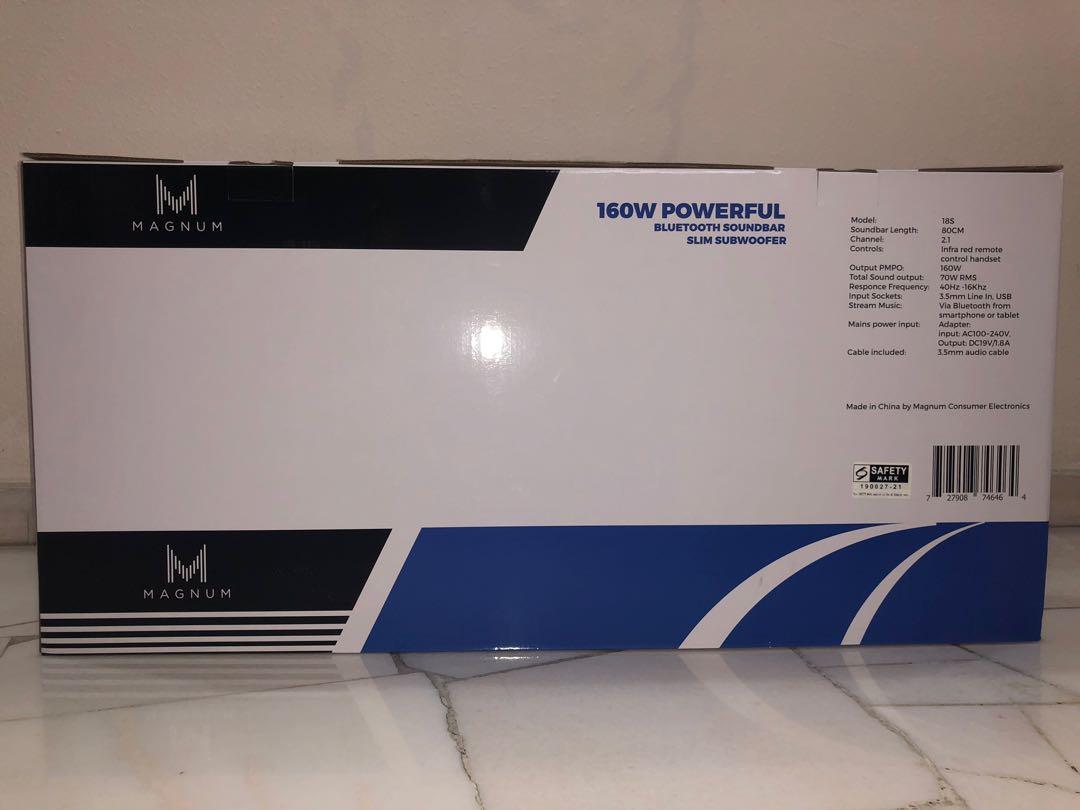 Magnum 160w soundbar with subwoofer store