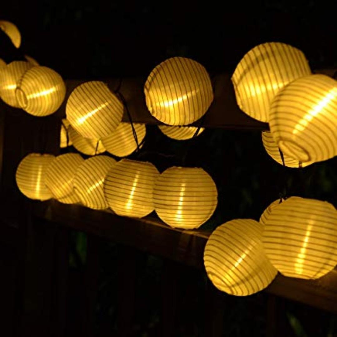 T396 Camkong Chinese Lantern Solar Light Outdoor 19 7ft 30led