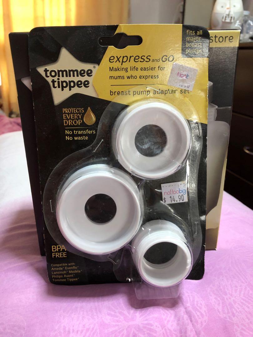 Tommee Tippee Express and Go Milk Pouches and pump adapter, Babies