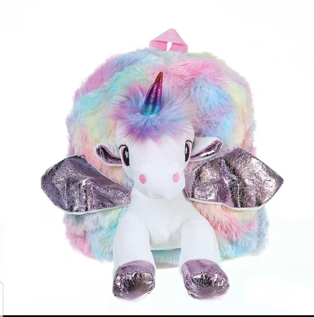 unicorn plush backpack