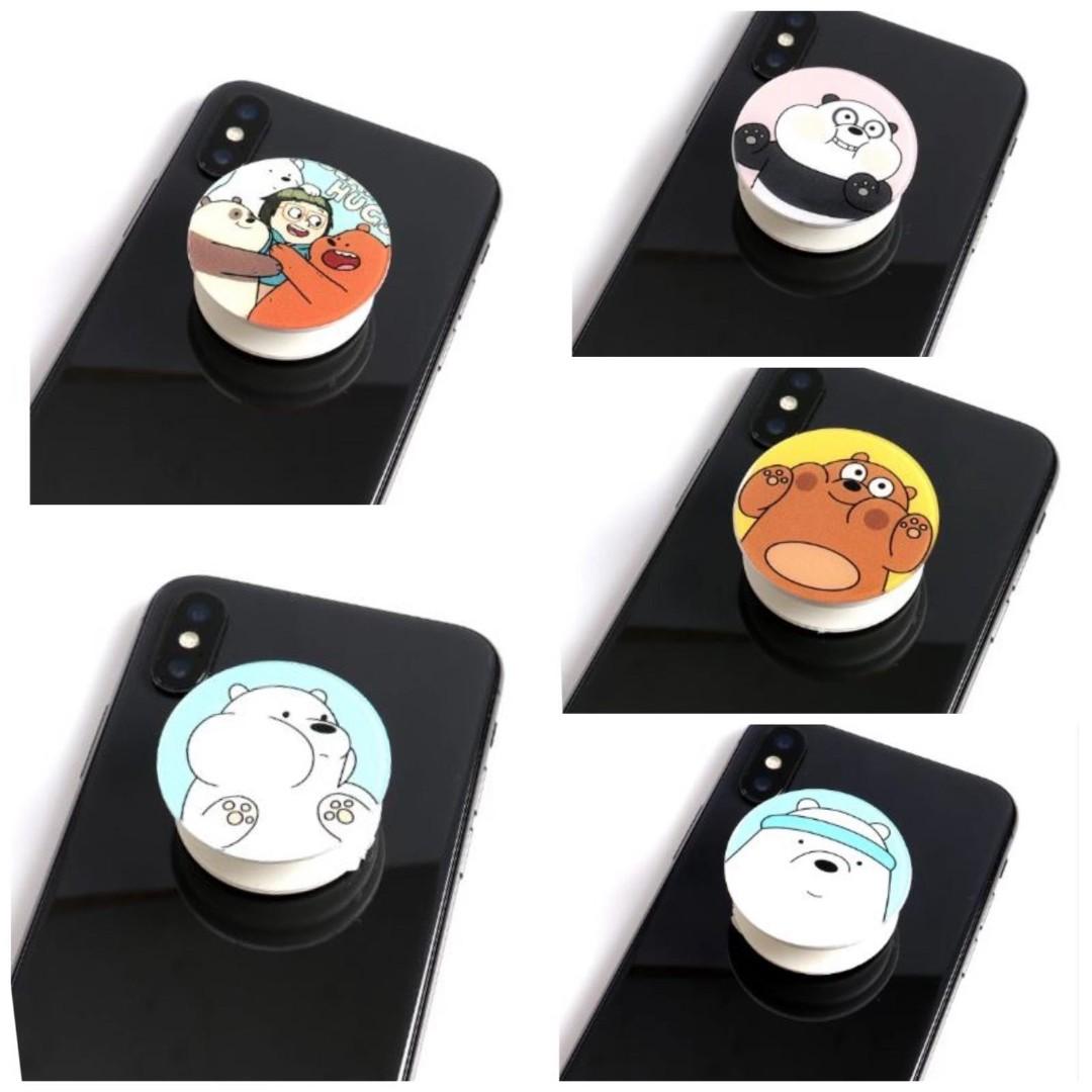 We Bare Bear Pop Socket Mobile Phones Tablets Mobile Tablet Accessories Mobile Accessories On Carousell 2 repositioning your popsocket grip. carousell