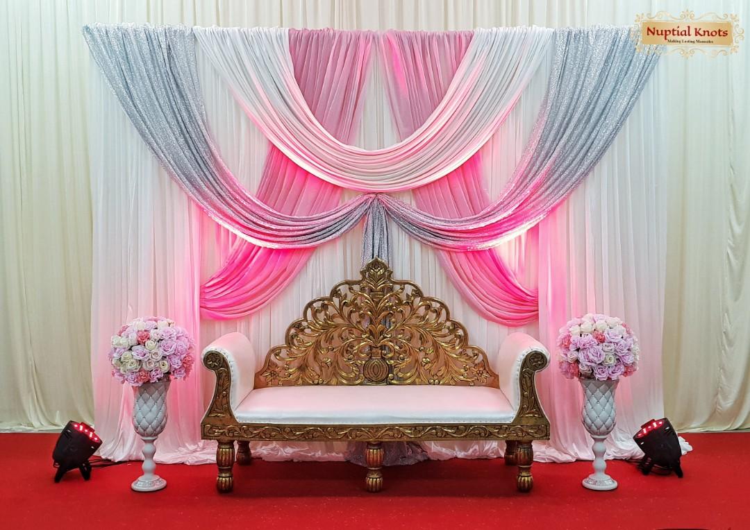 Wedding Backdrop Solemnization Backdrop Rom Backdrop Event Decor Paper Flower Backdrop Balloon Arch Backdrop Lifestyle Services Event Party Services On Carousell
