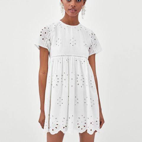 Zara embroidered outlet jumpsuit dress