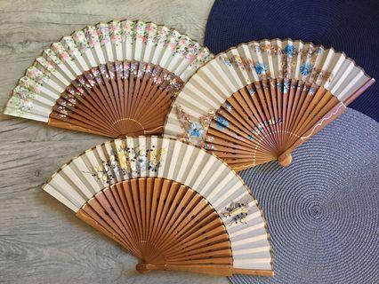 Handpainted Wooden Folding Fan