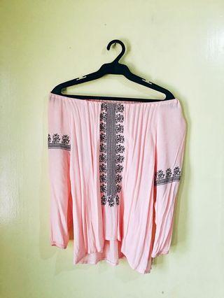 (4) Pink off-shoulder