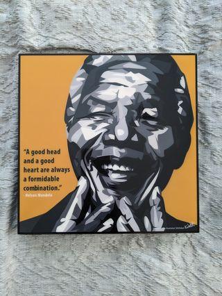 Nelson Mandela Pop Art by Keetatat Sitthiket