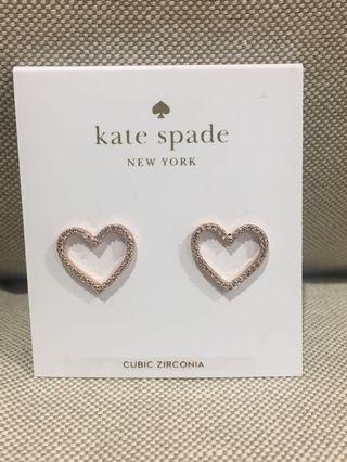 Kate Spade Love Heart Earrings - Brand New