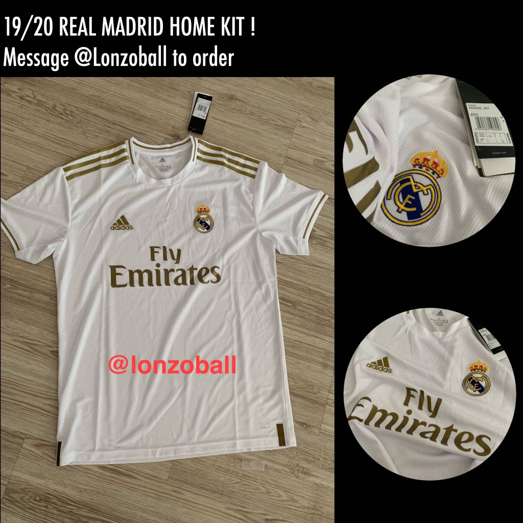 19 20 Real Madrid Home Jersey Real Madrid Jersey 19 20 Real Madrid Kit Sports Sports Apparel On Carousell