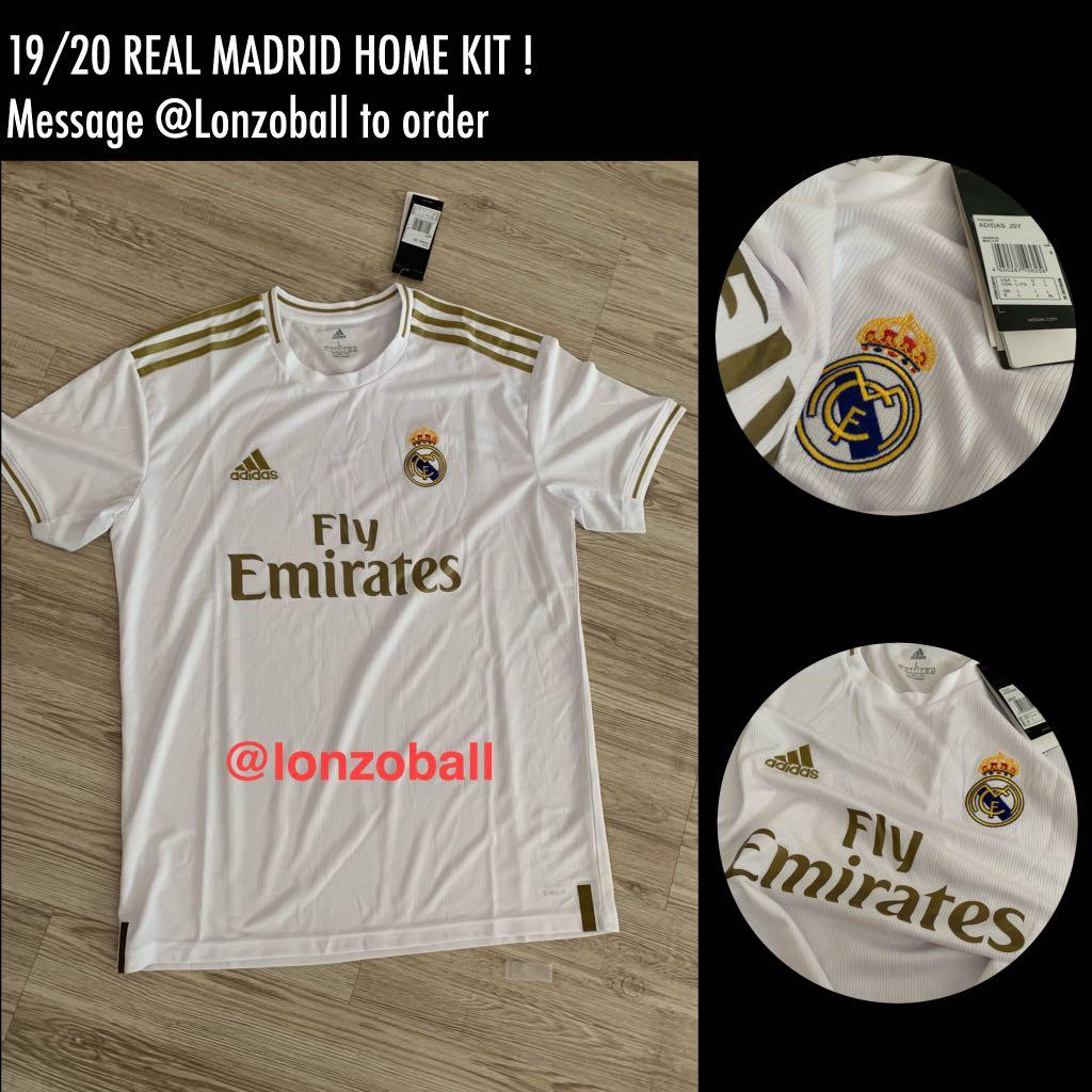 19 20 Real Madrid Home Jersey Real Madrid Jersey 19 20 Real Madrid Kit Sports Sports Apparel On Carousell