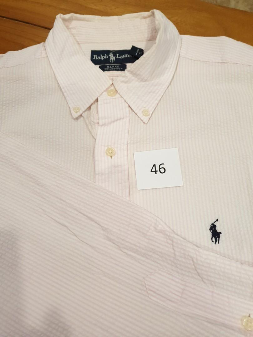 1pc Preowned Polo Ralph Lauren L S Woven Shirt For Sale Men S
