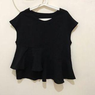 Black Peplum Top