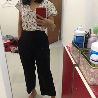 celana kulot hitam