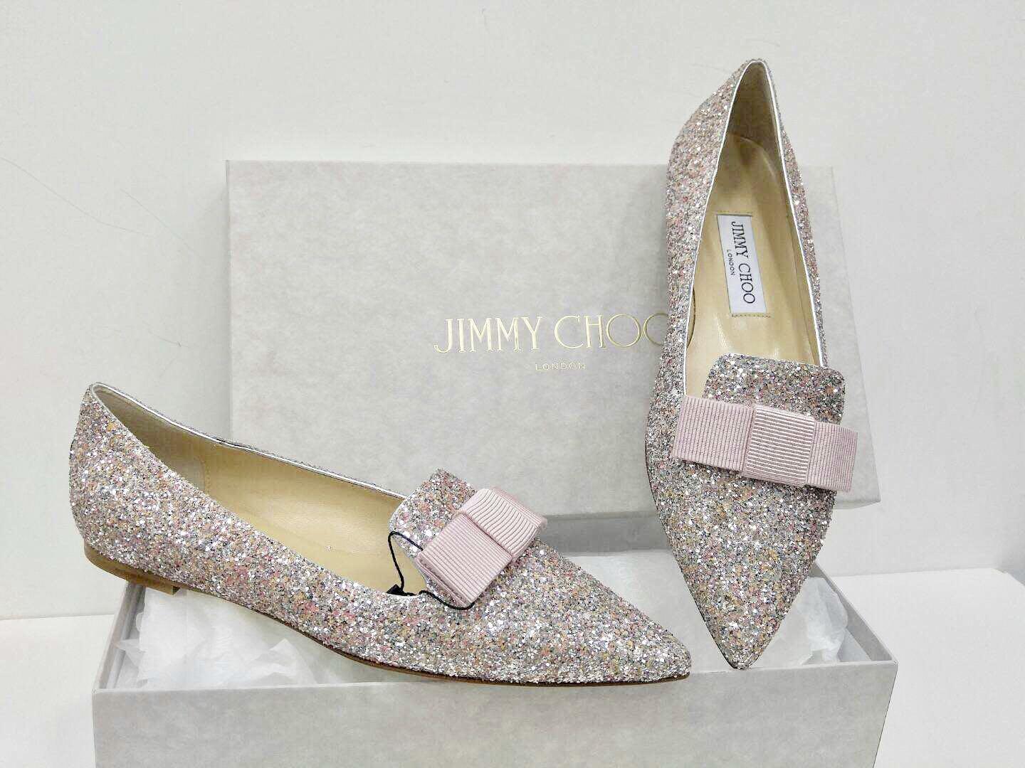 jimmy choo glitter flats