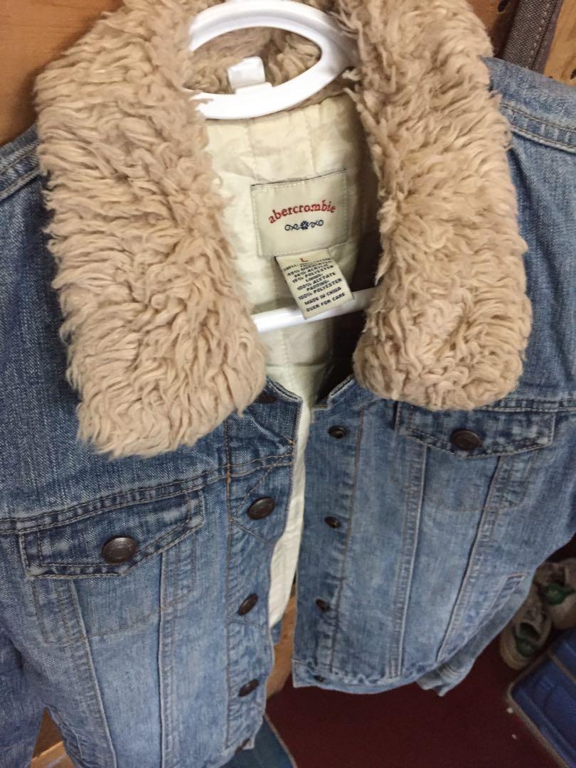 abercrombie denim sherpa jacket