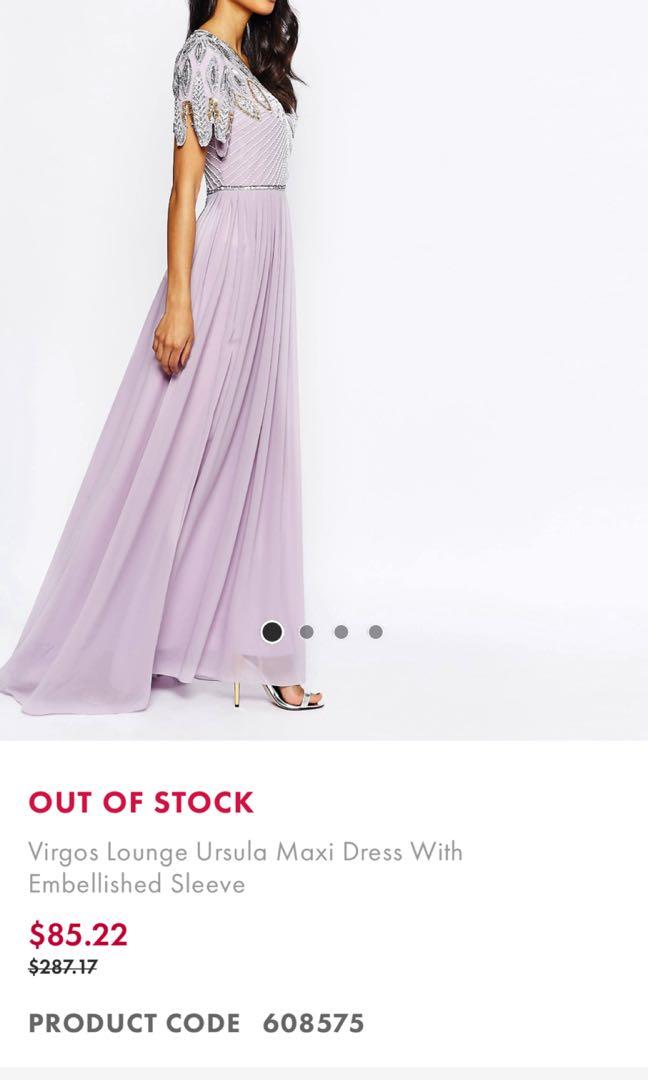 asos lilac maxi dress