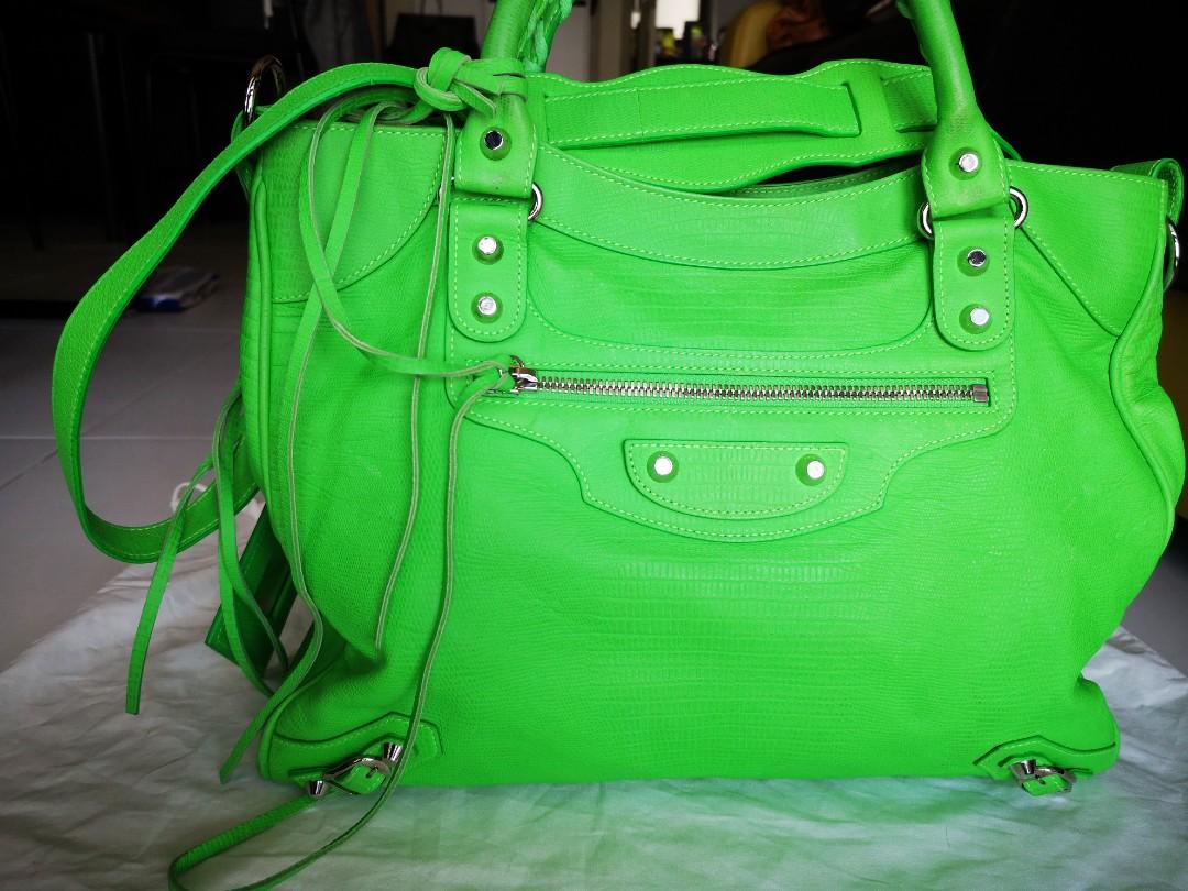 Authentic Balenciaga Lime green classic Bag