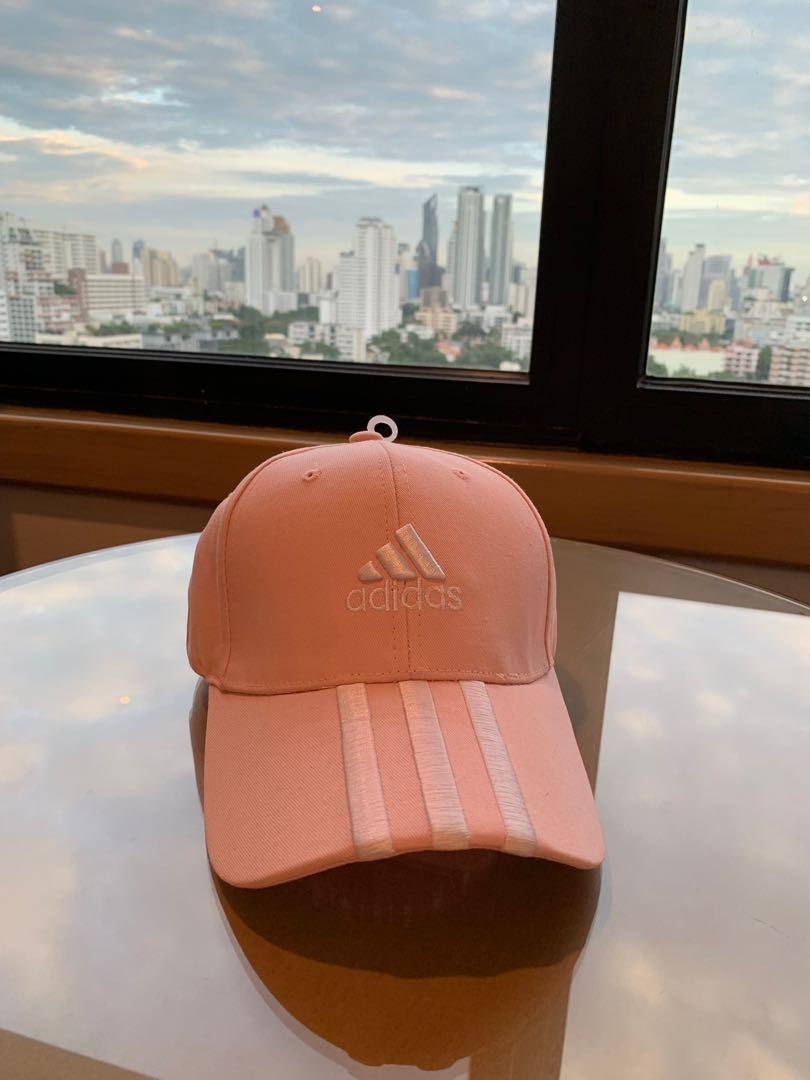 baby pink adidas hat