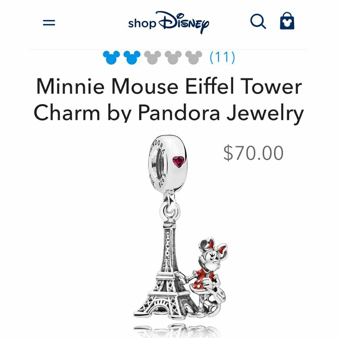 Disney Minnie Mouse Eiffel Tower Charm