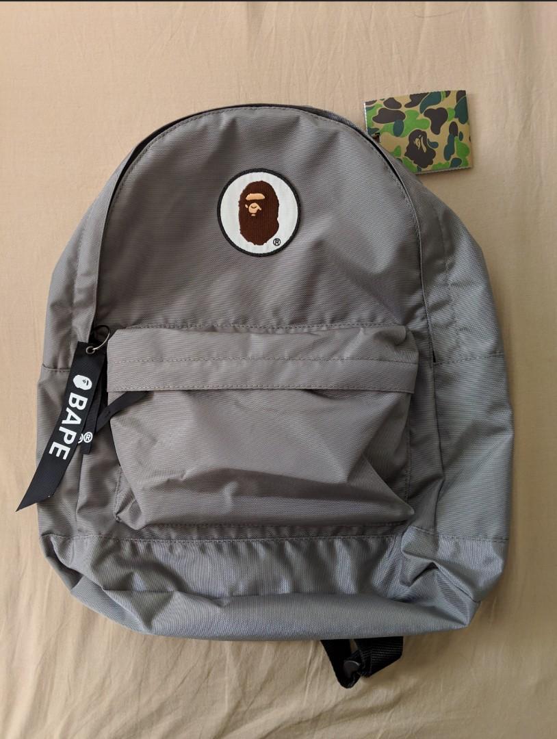 Grey bape backpack clearance