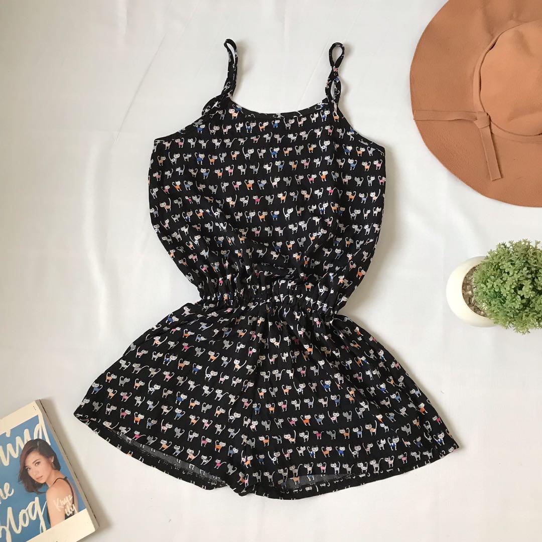 Cat romper womens clearance