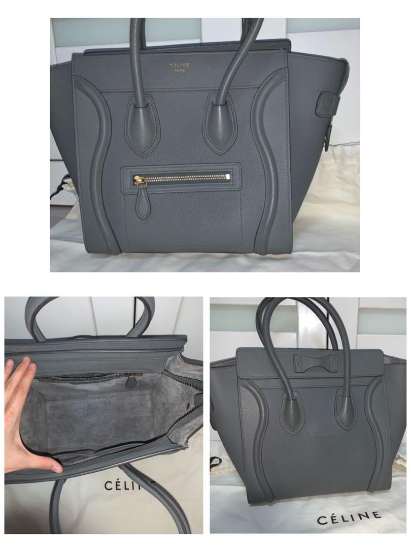 Micro luggage handbag sales in baby drummed calfskin