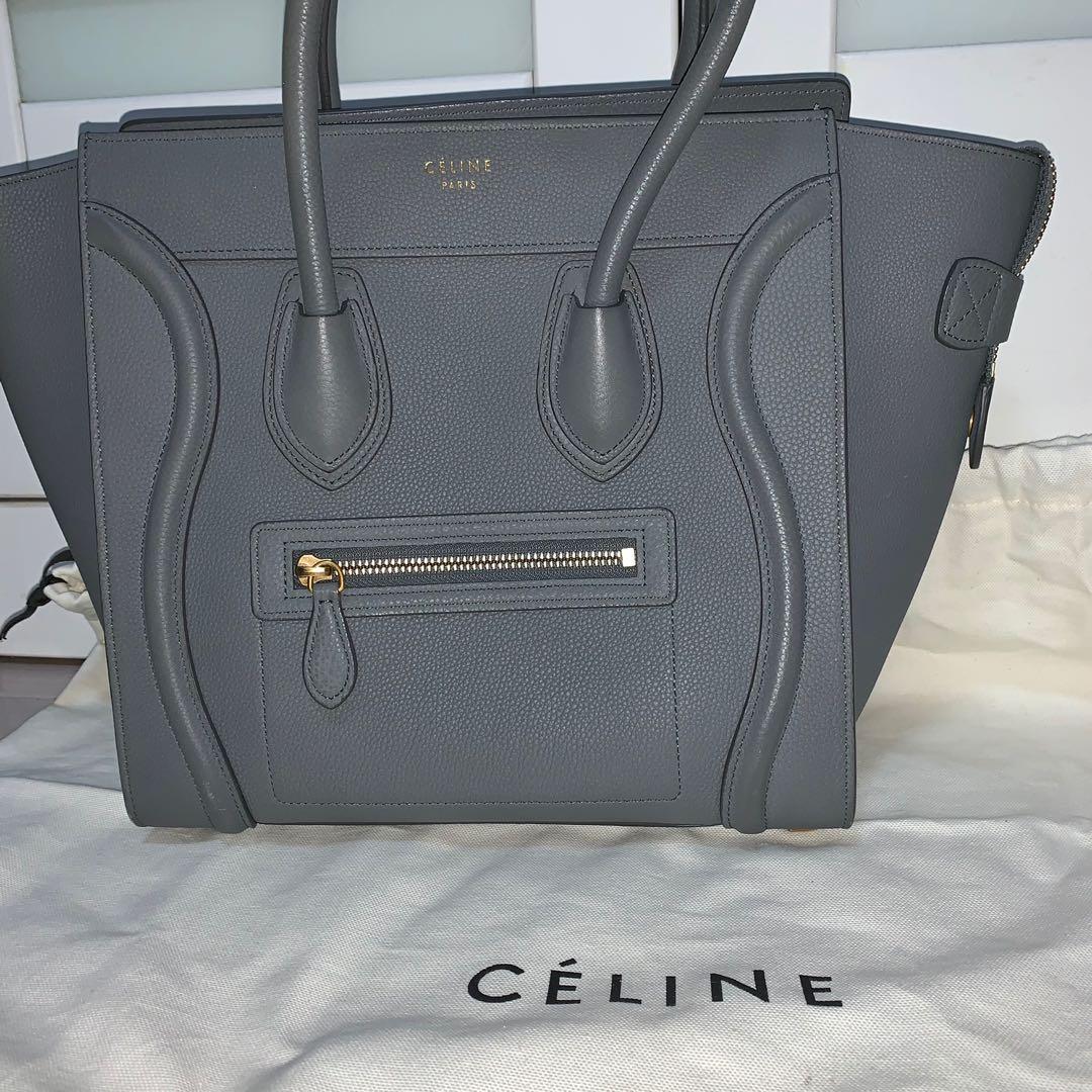 Celine baby drummed hotsell calfskin nano luggage bag
